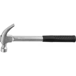 Молоток-гвоздодер ЗУБР "МАСТЕР" кованый с металлической рукояткой, 450г 20251-450
