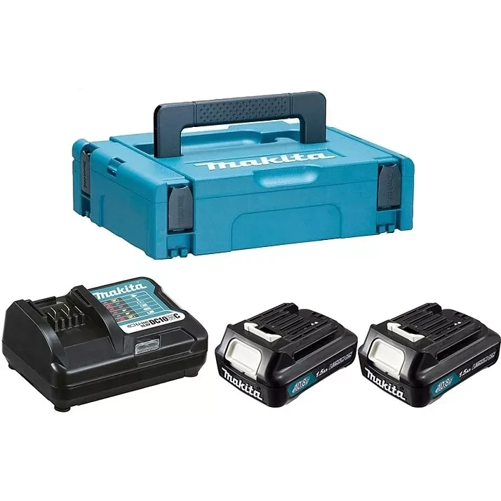 Набор 2 аккумулятора BL1016B + зарядное устройство DC10DW (12В, 1.5Ач, Li-ion, MakPac) Makita 197644-6 купить в Ижевске