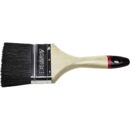 Кисть плоская STAYER &quot;UNIVERSAL-EURO&quot;, чёрная натуральная щетина, деревянная ручка, 100мм 01022-100 купить в Ижевске