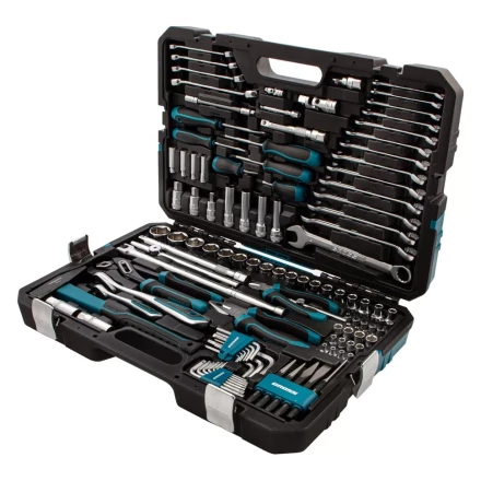 Набор инструментов 115 предметов, 120 зубьев, CrV, 1/4&quot;, 1/2&quot; Gross 14152 купить в Ижевске