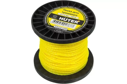 Леска HUTER TS24100 для триммера, 2.4 мм, витой квадрат 71/2/5 купить в Ижевске