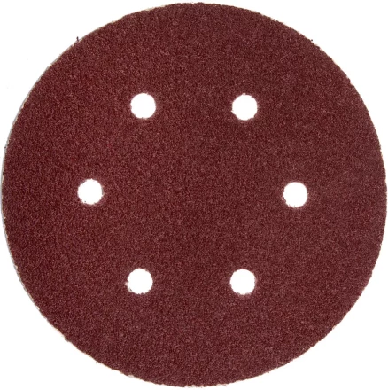 Круг шлифовальный ЗУБР &quot;МАСТЕР&quot; универсальный, из абразивной бумаги на велкро основе, 6 отверстий, Р80, 150мм, 5шт 35566-150-080 купить в Ижевске