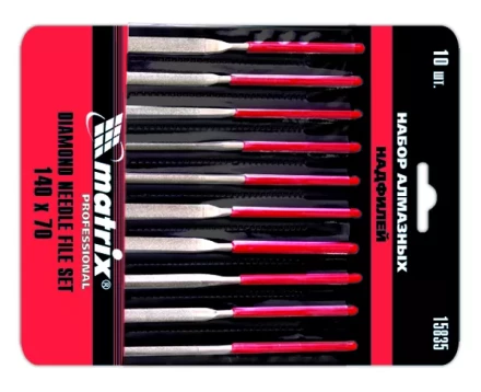 Набор надфилей алмазных 140х70х3 мм 6 штук MATRIX MASTER 15834 купить в Ижевске