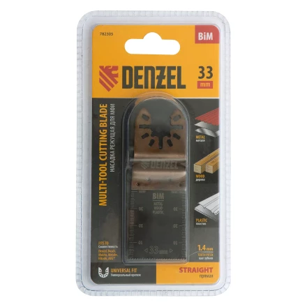 Насадка для МФИ режущая пазовая прямая, BiM, по металлу и дереву, 33 x 1.4 мм, мелкий зуб Denzel 782305 купить в Ижевске