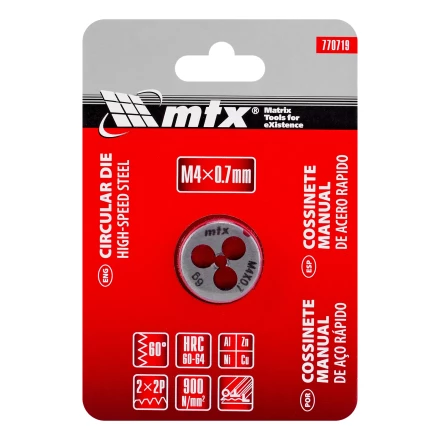 Плашка М4 х 0.7 мм, Р6М5 Matrix 770719 купить в Ижевске