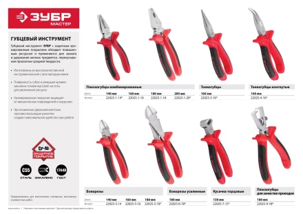 Бокорезы усиленные ЗУБР &quot;МАСТЕР&quot; хромированные, 180мм 22025-6-18 купить в Ижевске