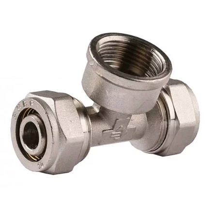 Тройник ЗУБР с внутренней резьбой, цанга-гайка, 1/2&quot;х16х2,0 мм, никель 51406-16-1/2 купить в Ижевске