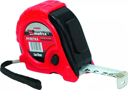 Рулетка Rubber 7,5 м х 25 мм обрезиненный корпус  MATRIX 31001 купить в Ижевске