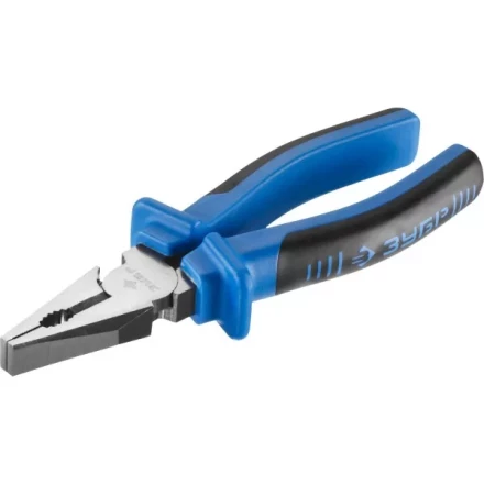 Плоскогубцы комбинированные ЗУБР эксцентриковое расположение шарнира, особостойкое спец. покрытие Н12Х1 (никель/хром), двухком рукоятки, 200мм 2201-1-20_z01 купить в Ижевске