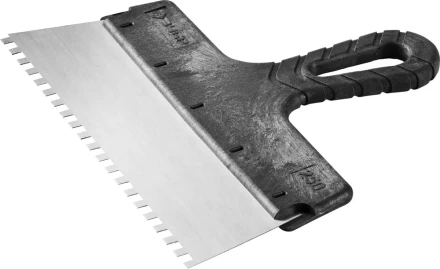 Шпатель ЗУБР &quot;СТАНДАРТ&quot; фасадный, стальное полотно, 250мм, зуб 6х6 10053-25 купить в Ижевске