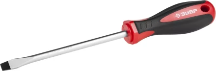 Отвертка ЗУБР &quot;МАСТЕР&quot;, Cr-v, эргономичная двухкомпонентная рукоятка, SL8,0x150мм 25061-8.0-150_z03 купить в Ижевске