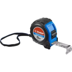 Рулетка ЗУБР "НЕЙЛОН", нейлоновое покрытие, упрочненное полотно, ударопрочный обрезиненный корпус, 5м/25мм 34056-05-25_z01