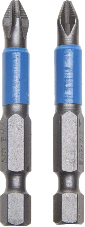 Биты STAYER "PROFI", хвостовик E 1/4", PH №2, 50мм, 2 шт 26203-2-50-02 купить в Ижевске