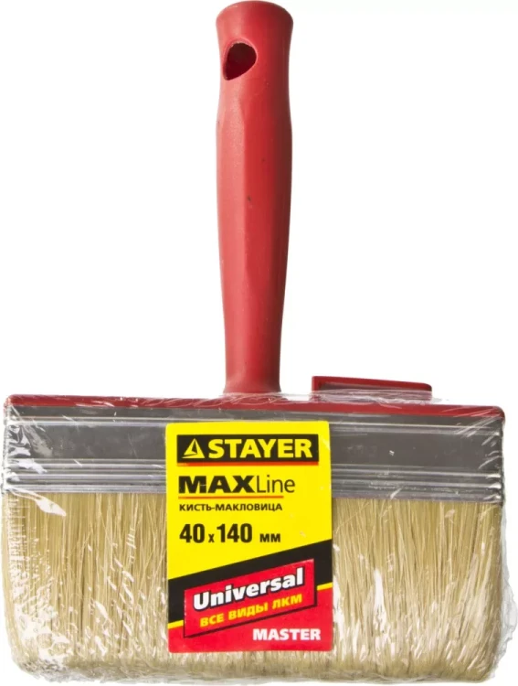 Макловица STAYER "MASTER" UNIVERSAL, светлая щетина, пластмассовый корпус, 4х14см 01824-14 купить в Ижевске