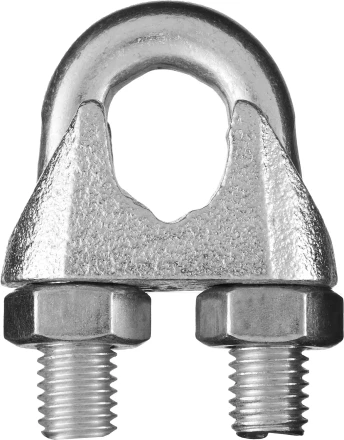 Зажим троса DIN 741, оцинкованный, 6мм, 80 шт, STAYER Master 30535-06 30535-06 купить в Ижевске