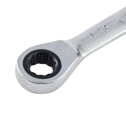 Ключ накидной трещоточный, 12 х 14мм, CrV, зеркальный хром Matrix 14499 купить в Ижевске