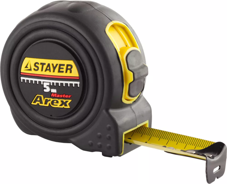 Рулетка STAYER "PROFI" "AREX", двухкомпонентный противоударный корпус, упрочненное полотно, 5м/19мм 3410-05_z01 купить в Ижевске