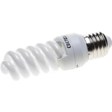 Энергосберегающая лампа СВЕТОЗАР &quot;КОМПАКТ&quot; спираль,цоколь E27(стандарт),Т2,яркий белый свет(4000 К),10000час,12Вт(60) 44454-12_z01 купить в Ижевске