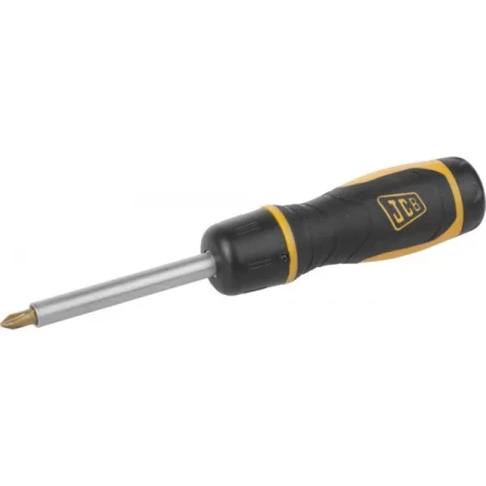 Набор JCB: Отвертка реверсивная, с битами из хромомолибденовой стали, 7 предм.: SL 5, 6мм; PH№ 1, 2; PZ№ 1, 2 JSD025 купить в Ижевске