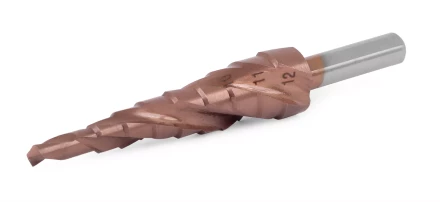 Ступенчатое сверло MESSER HSS CO 4-12х9 с кобальтовым покрытием и тремя спиральными канавками. купить в Ижевске