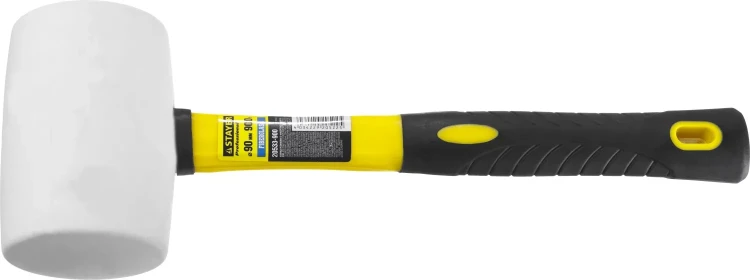 Киянка STAYER "PROFI" резиновая БЕЛАЯ, с фиберглассовой ручкой, 900г 20533-900 купить в Ижевске