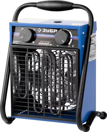 Пушка ЗУБР &quot;ПРОФЕССИОНАЛ&quot; &quot;Квадрат&quot; тепловая электрическая, двойные стенки (термос), гладкий нерж ТЭН, 3/1,5 кВт, 220В ЗТПЭ-3000_М2 купить в Ижевске