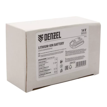 Батарея аккумуляторная Denzel IB-14-2.0, Li-Ion, 14 В, 2.0 А/ч 28432 купить в Ижевске