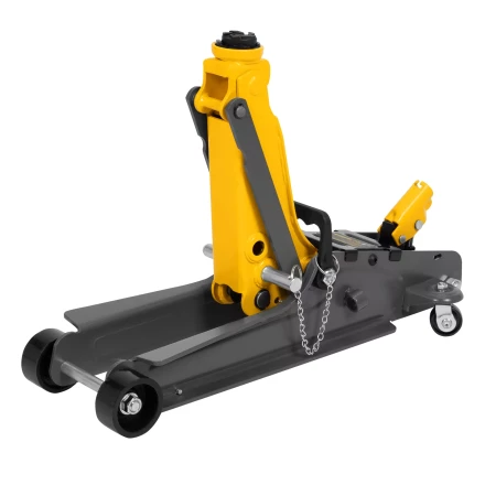 Домкрат гидравлический подкатной с фиксатором Denzel 51233, 2,5 т,  85-385 мм, в пласт. кейсе купить в Ижевске