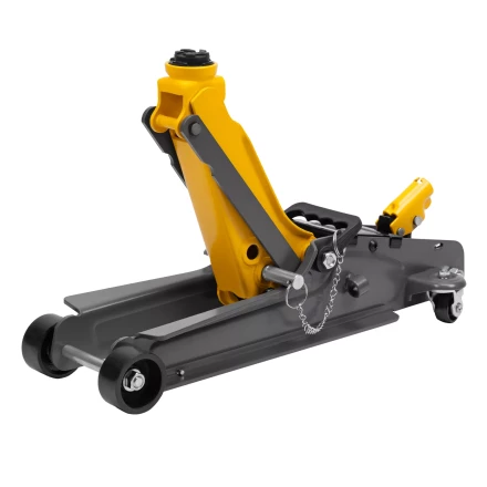 Домкрат гидравлический подкатной с фиксатором Denzel 51233, 2,5 т,  85-385 мм, в пласт. кейсе купить в Ижевске