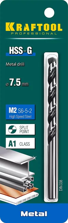 Сверла по металлу HSS-G 29651-7.5 купить в Ижевске