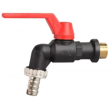 Кран угловой ЗУБР шаровой &quot;папа-соединит шланг&quot;, пластиковый корпус, 3/4&quot;х20 4-51560-P-3/4-20 купить в Ижевске