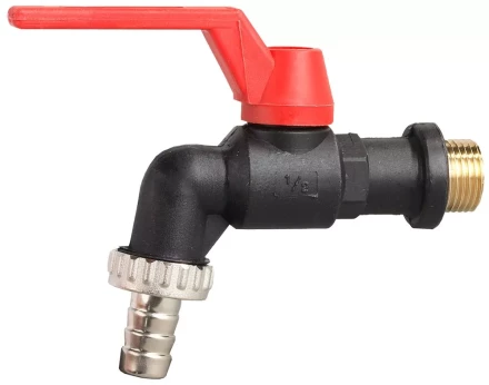 Кран угловой ЗУБР шаровой &quot;папа-соединит шланг&quot;, пластиковый корпус, 3/4&quot;х20 4-51560-P-3/4-20 купить в Ижевске