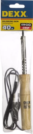 Паяльник DEXX с деревянной рукояткой, конус, 40Вт 55416-40 купить в Ижевске