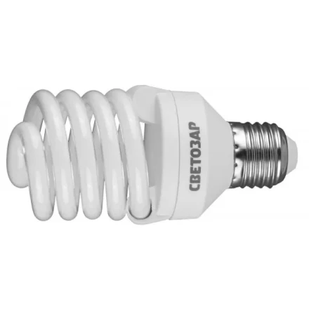 Энергосберегающая лампа СВЕТОЗАР &quot;КОМПАКТ&quot; спираль,цоколь E27(стандарт),Т2,яркий белый свет(4000 К),10000час,25Вт(125) 44454-25_z01 купить в Ижевске