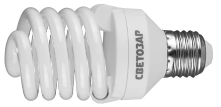 Энергосберегающая лампа СВЕТОЗАР &quot;КОМПАКТ&quot; спираль,цоколь E27(стандарт),Т2,яркий белый свет(4000 К),10000час,25Вт(125) 44454-25_z01 купить в Ижевске