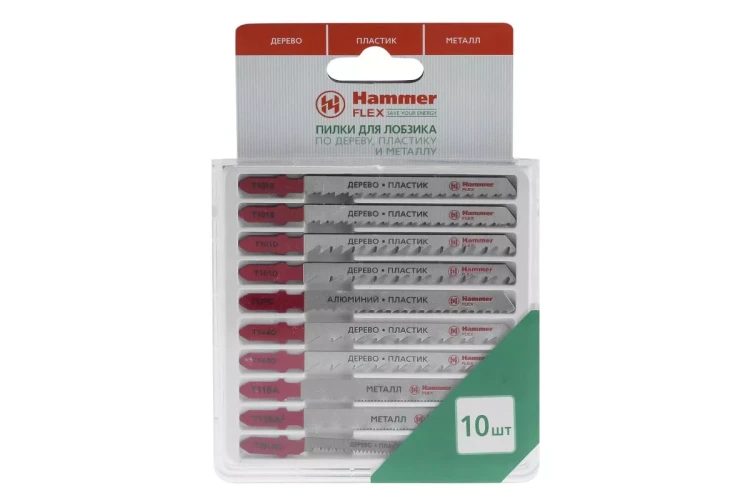 Пилки для лобзика HAMMER JG WD-PL-MT набор No5 (10шт.) купить в Ижевске