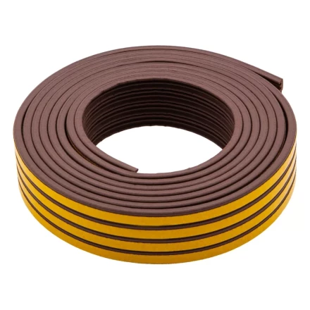 Уплотнитель резиновый, 12 м, профиль &quot;E&quot;, коричневый Сибртех 88912 купить в Ижевске