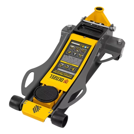 Домкрат гидравлический подкатной Denzel 51250, 3 т, 75-500 мм, быстрый подъем, низкий подхват, проф. купить в Ижевске