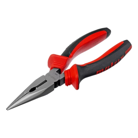 Длинногубцы прямые Matrix, 160 мм, хром-ванадий, двухкомпонентные рукоятки, 17309 купить в Ижевске