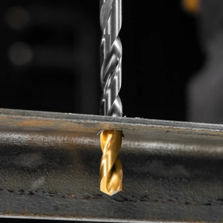 Набор сверл по металлу Denzel, 1-10 мм, Р6М5К8-TiN, Golden Tip, 10 шт 723005 купить в Ижевске