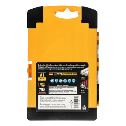 Набор сверл по металлу Denzel, 1-10 мм, Р6М5К8-TiN, Golden Tip, 10 шт 723005 купить в Ижевске