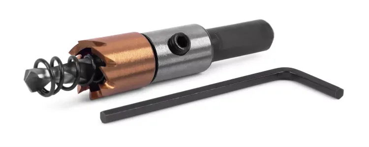 HSS-TiN коронка MESSER  15мм с центр. сверлом и толкающей пружиной для  лист. материала  до 2 мм ц/х купить в Ижевске