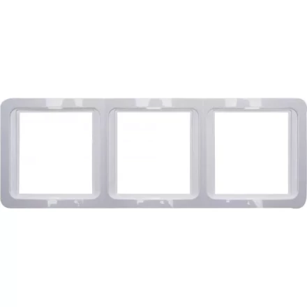 Панель СВЕТОЗАР "ГАММА" накладная, вертикальная, цвет светло-серый металлик, 2 гнезда SV-54147-SM купить в Ижевске