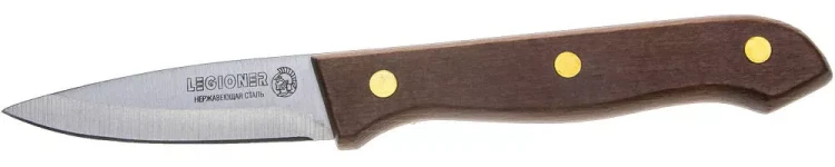 Нож LEGIONER "GERMANICA" овощной, тип "Line" с деревянной ручкой, нерж лезвие 80мм 47831-L_z01 купить в Ижевске