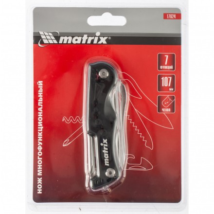 Нож многофункциональный 7 функций в чехле 107 мм Matrix 17624 купить в Ижевске