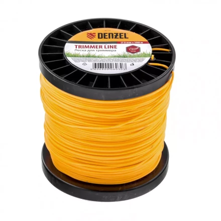 Леска для триммера  звезда 2,0 мм 190 м на Din катушке Россия Denzel 96130 купить в Ижевске