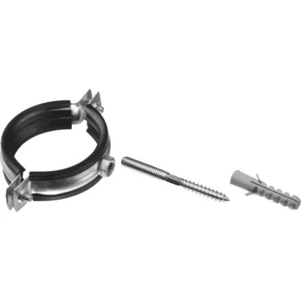 ЗУБР &quot;МАСТЕР&quot;. Хомут трубный с гайкой, оцинкованный, в комплекте с сантехнической шпилькой и дюбелем, 2&quot;, 1шт 37866-59-64 купить в Ижевске