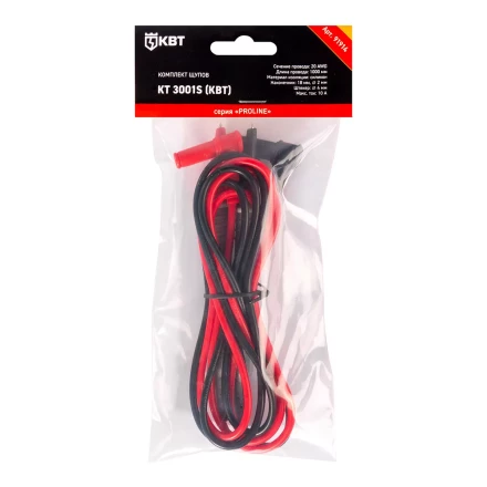 Комплект измерительных щупов КВТ КТ 3001М4 1000 мм, 20 AWG, 2 мм с резьбой М4 (91915) купить в Ижевске