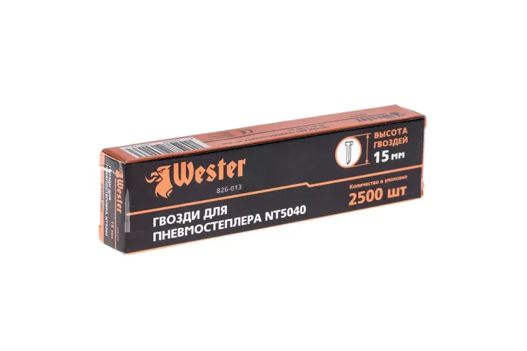 Гвозди для степлера WESTER 826-013 1 х 1.25 х 15 мм 2500 шт. купить в Ижевске