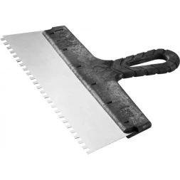 Шпатель ЗУБР &quot;СТАНДАРТ&quot; фасадный, стальное полотно, 300мм, зуб 6х6 10053-30